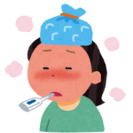 府中ガールズバー レジェンド くるみ 体調不良のイラスト