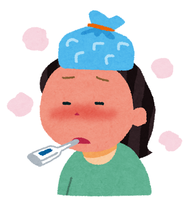府中ガールズバー レジェンド くるみ 体調不良のイラスト